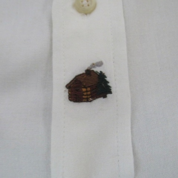 Ralph Lauren Polo Ivory Button Up Embroidered Rayon Wool Top Size 8 - Picture 3 of 8